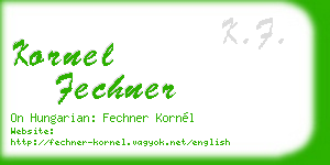 kornel fechner business card